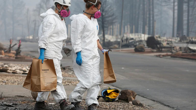 Fotografija: Mesto Paradise je pogorelo do tal. FOTO: Terray Sylvester/Reuters