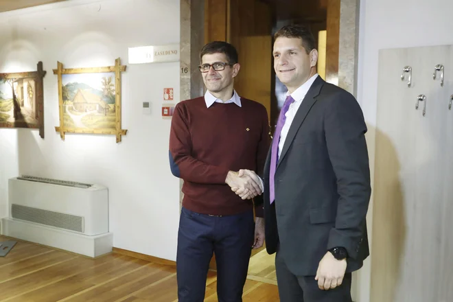 Matjaž Rakovec in&nbsp;Zoran Stevanović. FOTO: Leon Vidic/Delo