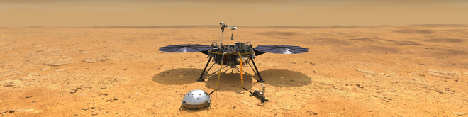 <strong>Dimenzije landerja:</strong> dolžina robotske roke 180 cm, višina landerja 108 cm, teža landerja 358 kg FOTO: Nasa