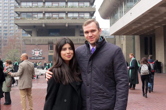 31-letni Matthew Hedges in žena Daniela Tejada. FOTO: AFP