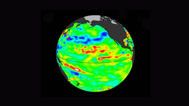 Fotografija: El Niño se pojavlja na tri do osem let in je težko napovedljiv. FOTO: Nasa