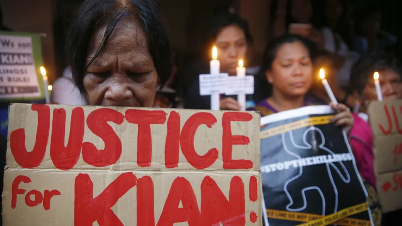 Smrt Kiana Delosa Santosa je sprožila množične proteste na Filipinih. FOTO: Bullit Marquez/AP