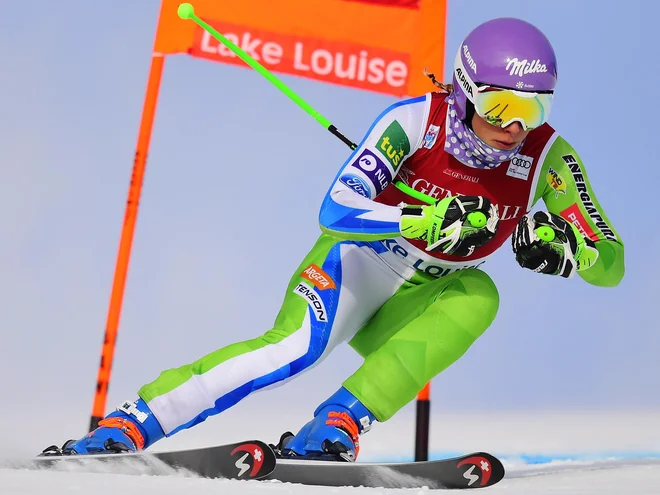 Razmere v Lake Louise so bile izvrstne, prav tako smučanje Mariborčanke. FOTO: AP