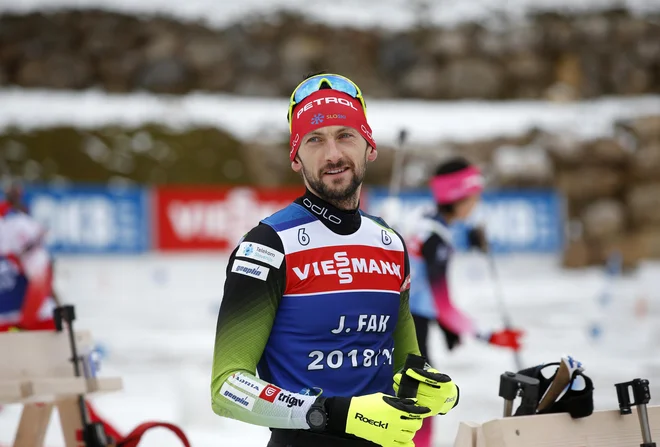 Jakov Fak na uradnem treningu. FOTO: Matej Družnik/Delo