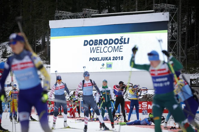 Uradni trening pred pričetkom tekem svetovnega pokala na Pokljuki. FOTO: Matej Družnik/Delo