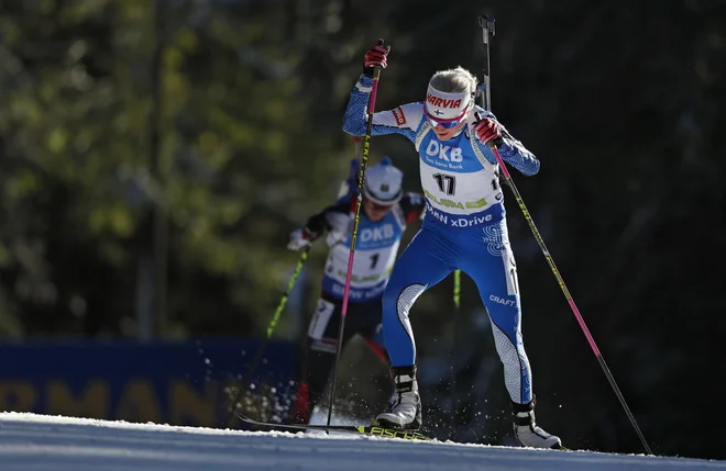 Kaisa Mäkäräinen je na Pokljuki že napovedala lov na novi kristalni globus.<br />
FOTO Matej Družnik