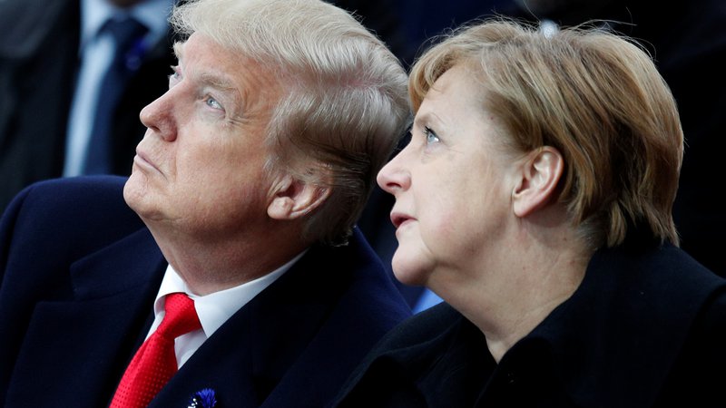 Fotografija: Minili so časi, ko so se lahko Nemčija in druge članice EU zanašale na ZDA. FOTO: Reuters