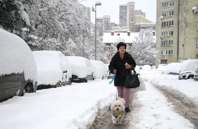 Zenico je zajelo močno sneženje. FOTO: Dado Ruvic/Reuters