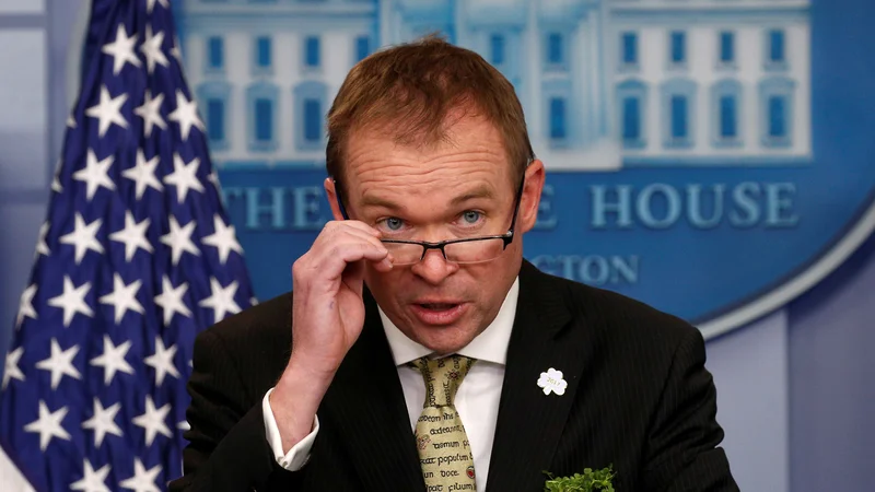 Fotografija: Mick Mulaney v preteklostu Donalda trumpa ni imel preveč rad. FOTO: Kevin Lamarque/Reuters