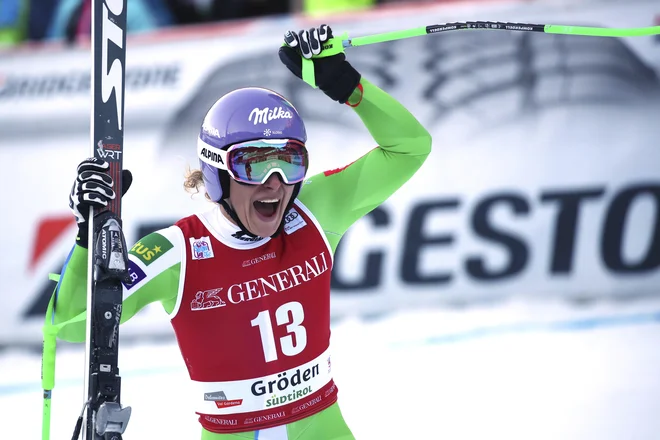 Ilka Štuhec je takoj vedela, da ji je uspeh vrhunski nastop. FOTO: Alessandro Trovati/AP