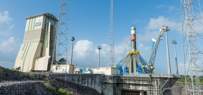 Sojuz v Francoski Gvajani FOTO: Arianespace
