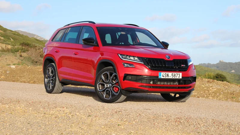 Fotografija: S skoraj 20-centimetrsko oddaljenostjo od tal je kodiaq RS suveren tudi na slabših podlagah.