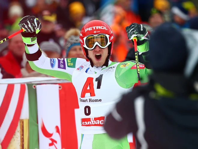 Veselje Kranjca, ko je prečkal ciljno črto. FOTO: Reuters