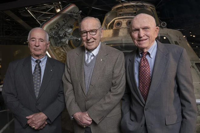 Bill Anders, Jim Lovell in Frank Borman FOTO: J. B. Spector/AP