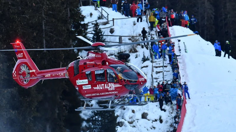 Fotografija: Marc Gisin je utrpel poškodbe reber in pljuč. FOTO: Alberto Pizzoli/AFP