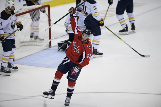 Tom Wilson je odločil zmagovalca. FOTO: Nick Wass/AP
