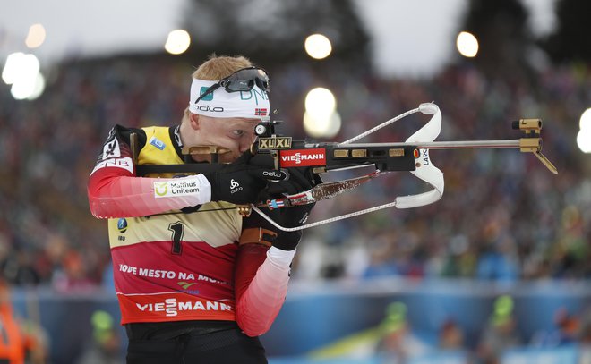 Johannes Thingnes Bø je zadržal najboljše šprintersko izhodišče. FOTO: Petr David Josek/AP