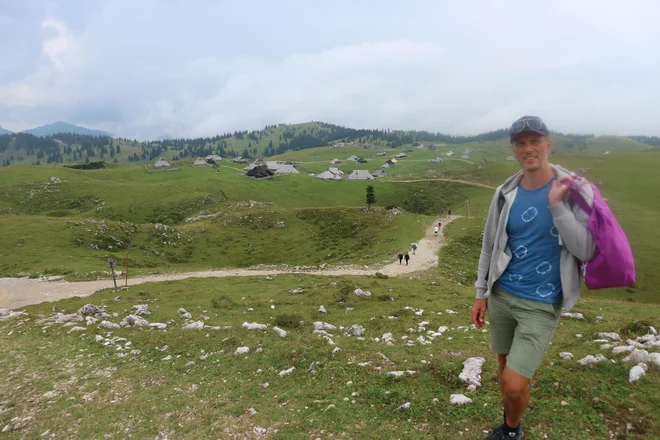 Magnus Rasmussen na Veliki Planini. Kot je napisal, le malo pred udarom strele. FOTO: osebni arhiv