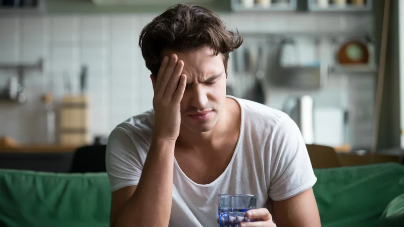 Fotografija: Po podatkih NIJZ imajo kar tri četrtine oseb, ki so se opile, naslednji dan alkoholnega mačka. FOTO: Getty Images/istockphoto