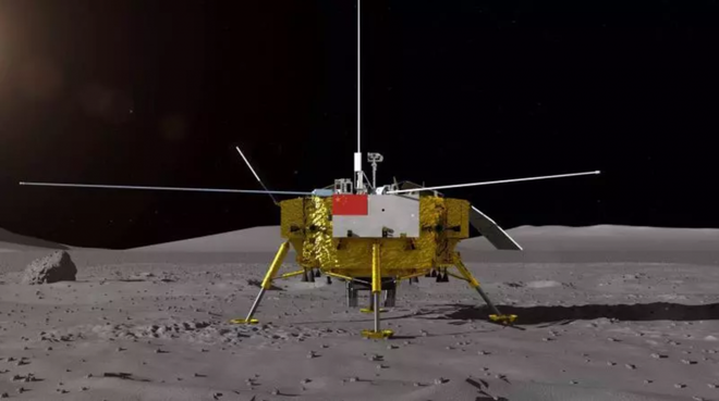 Chang'e 4 je pristal na Luni. FOTO: Chang'e 4 Kitajska Luna