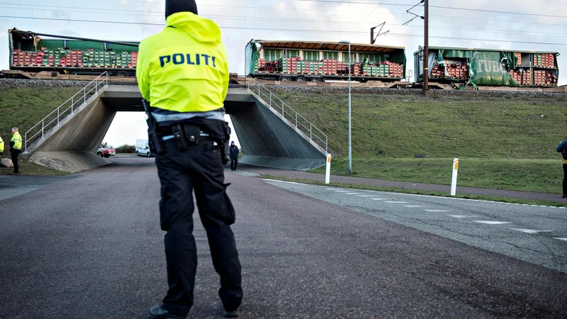 Fotografija: Vlak je prevažal 131 potnikov in tri člane posadke. FOTO: Ritzau Scanpix Denmark/Reuters