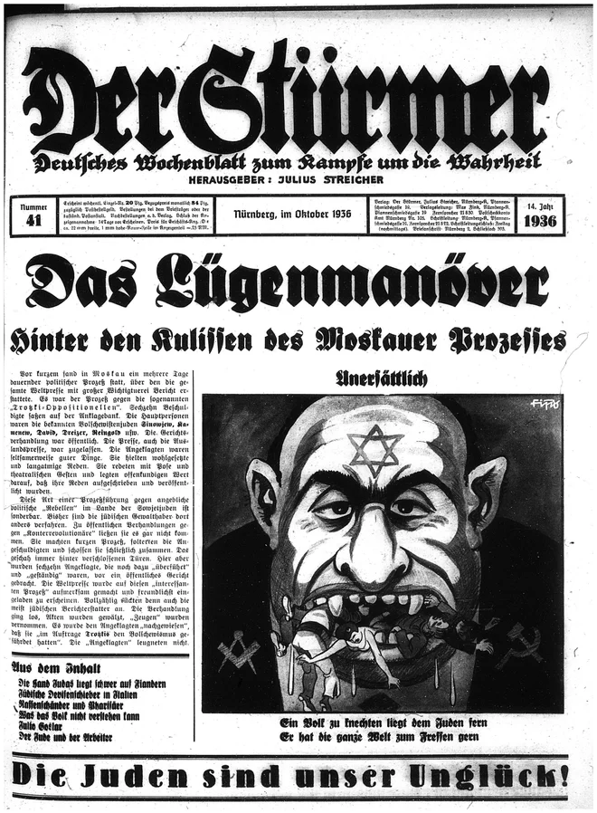 Julius Streicher, urednik nacističnega časopisa Der Stürmer, je bil med obsojenimi na nürnberškem procesu. FOTO: arhiv
