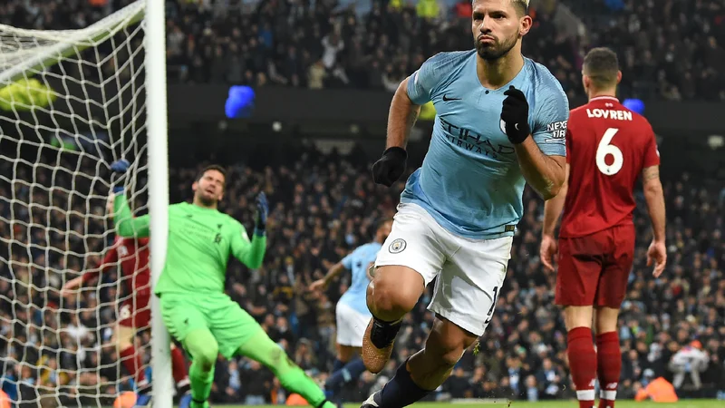 Fotografija: Sergio Aguero je mojstrsko premagal Alissona. FOTO: AFP