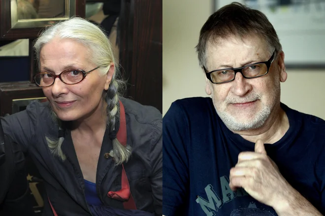 Kostumografka in scenografka Bjanka Adžić Ursulov ter scenarist in režiser Filip Robar Dorin. Foto Aleš Černivec in Davor Žunić