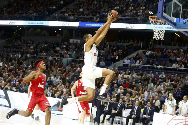 Anthony Randolph, ki je s slovensko reprezentanco pred dvema letoma postal evropski prvak, je na evroligaški tekmi madridskega Reala gostom iz Pireja nasul 16 točk. FOTO: euroleague.net