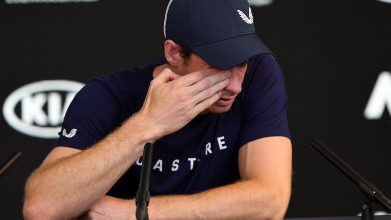 Fotografija: Andy Murray je s solzami v očeh sporočil svojo odločitev.
FOTO: AFP