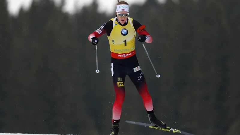 Fotografija: Johannes Thingnes Boe je dobil tudi zasledovalno tekmo na Pokljuki na uvodu v sezono. FOTO: Matej Družnik/Delo