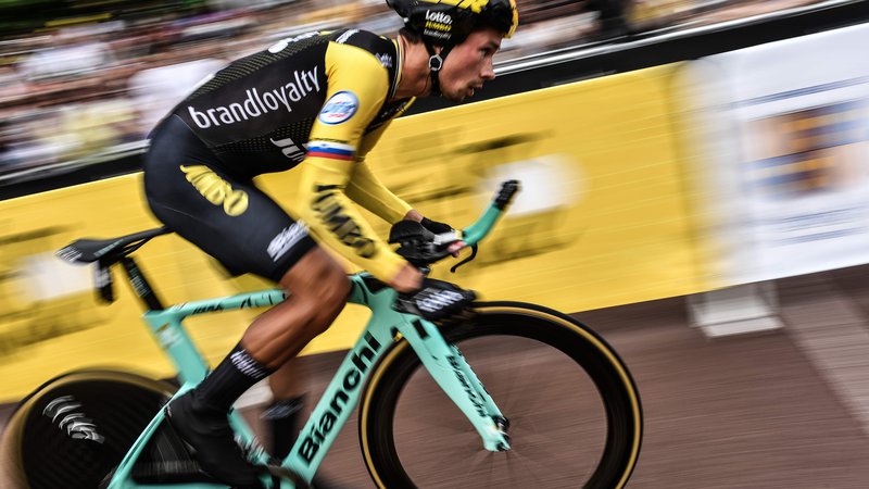 Fotografija: Vožnja na čas je bila eden glavnih razlogov, da se je Primož Roglič raje kot za Tour odločil za Giro. Foto AFP