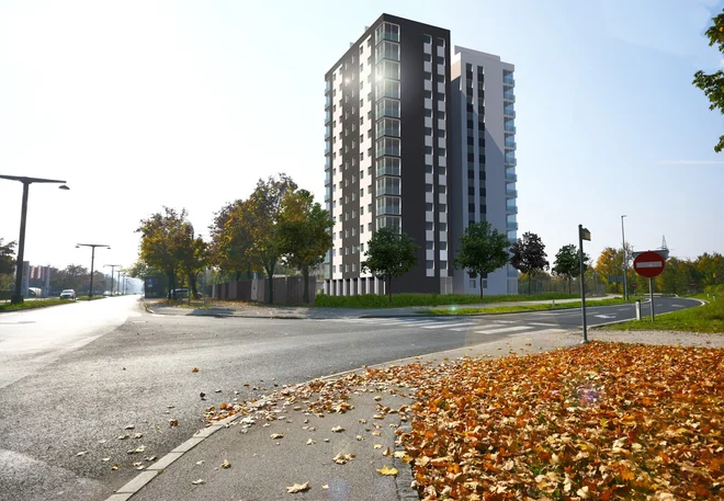 Stolpnici Peca bosta zrasli v višino do okoli 50 metrov in bosta poleg stolpičev ob Celovški, ki jih gradi poslovnež Izet Rastoder, med najvišjimi v prestolnici. FOTO: Lanel Invest
