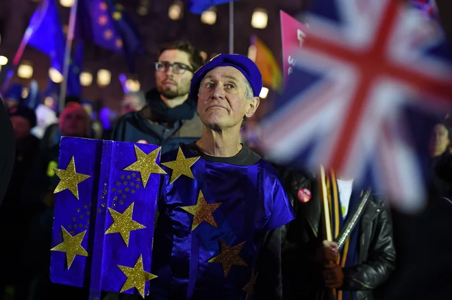 Način uresničitve referendumske odločitve o brexitu je še vedno v megli. FOTO: Oli Scarff/AFP