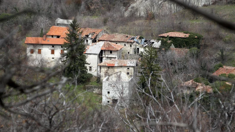 Fotografija: Slapnik je bil nekdaj cvetoča kmečka vas, nato pa je desetletja zapuščen propadal. Foto Marko Feist