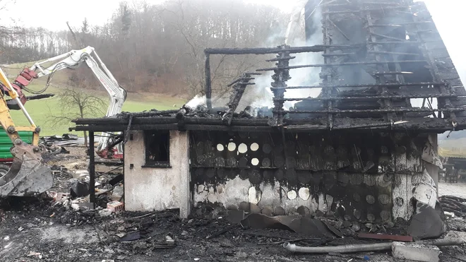 Uničeno domovanje družine Jurše. FOTO: Arhiv občine Šmarje pri Jelšah.