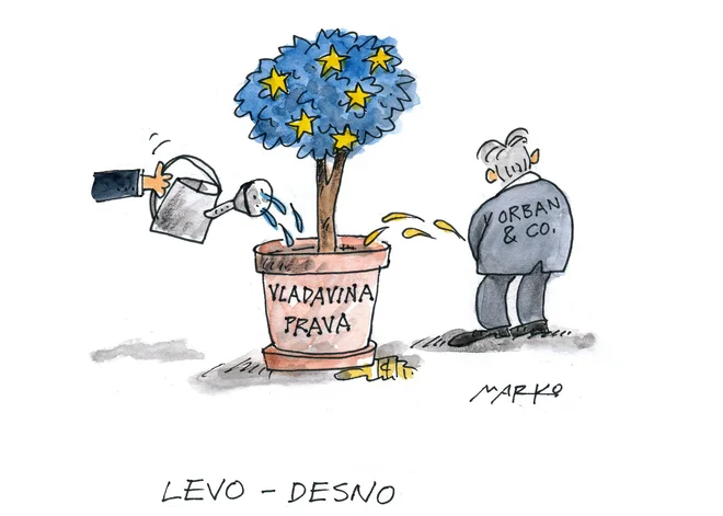 (Pre)pogosto so edino učinkovito zdravilo za kršitelje sankcije. Opozorila žal niso dovolj. KARIKATURA: Marko Kočevar