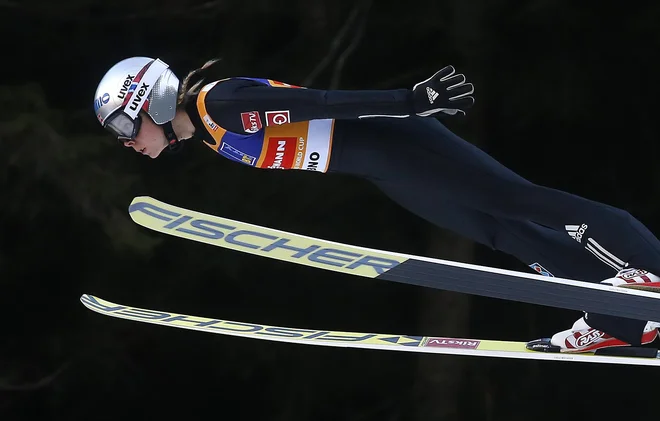 Maren Lundby si je konkurenco pokorila petnajstič v karieri. FOTO: Blaž Samec/Delo