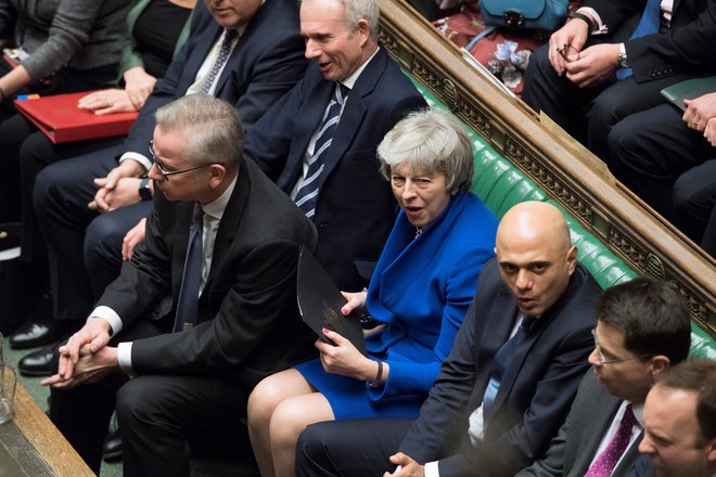 Britansko vlado čaka še en naporen teden v parlamentu. FOTO: Jessica Taylor/REUTERS 