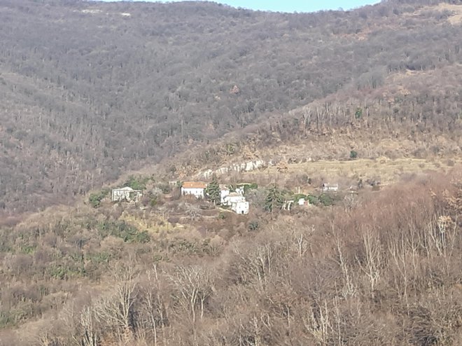 Slapnik v Goriških brdih, na koncu doline, pod hribom. FOTO: Janez Tomažič