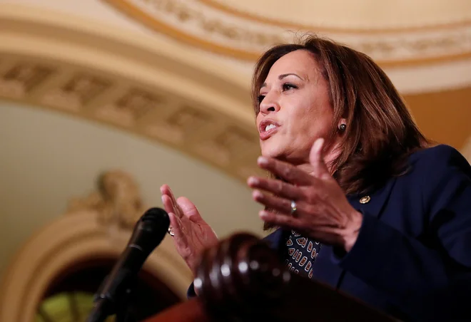 Kamala Harris je tretja ženska v zgodovini, ki v ameriškem senatu zastopa Kalifornijo. FOTO: Reuters