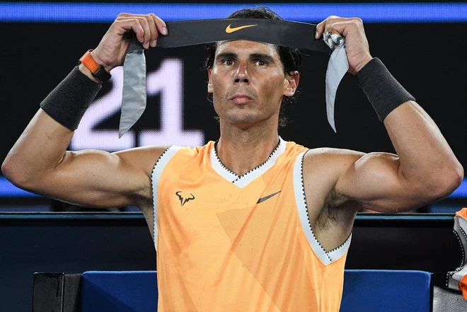 Rafael Nadal letos v Melbournu kaže odlično formo, doslej še ni oddal niza.<br />
FOTO: AFP