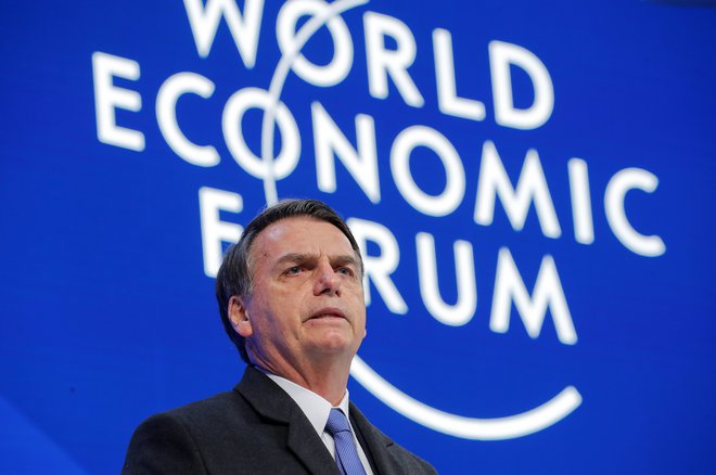 Brazilski predsednik Jair Bolsonaro FOTO: Arnd Wiegmann Reuters