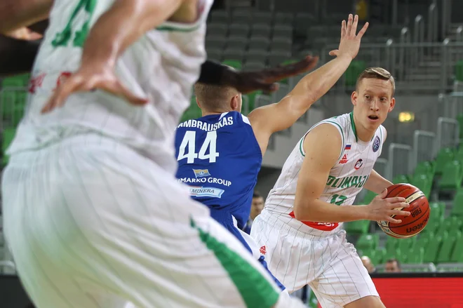 Miha Lapornik je 7. novembra dosegel 22 točk proti Neptunasu. FOTO: Voranc Vogel