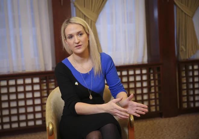 Irska državna ministrica za evropske zadeve Helen McEntee. FOTO: Jože Suhadolnik