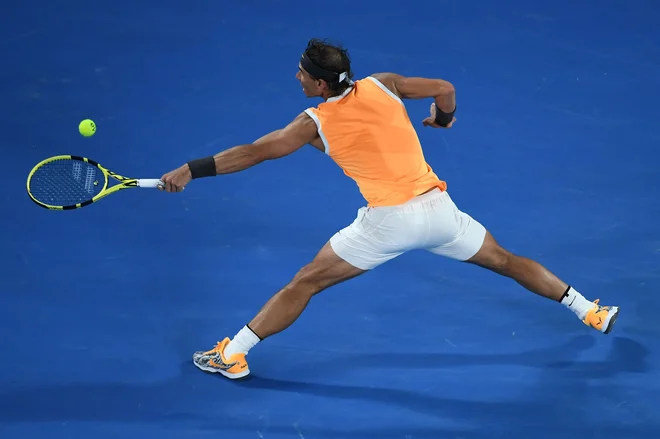 Rafael Nadal je nizal neizsiljene napake. FOTO: William West/AFP