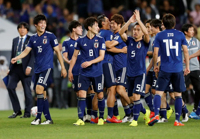 Japonski nogometaši so v polfinalu azijskega prvenstva s 3:0 premagali Iran. FOTO: Reuters