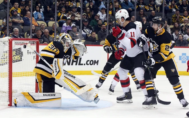 Strelci New Jerseyja se razigrajo le proti Pittsburghu. FOTO: Reuters