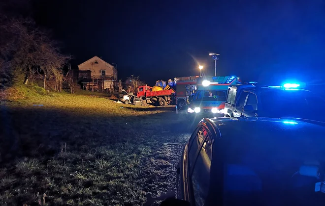 Na prizorišču današnje tragične nesreče. FOTO: PGD Laško