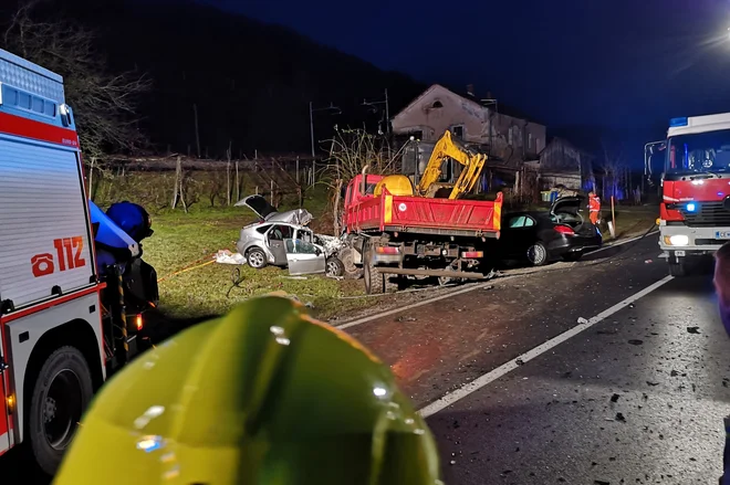Na prizorišču današnje tragične nesreče. FOTO: PGD Laško